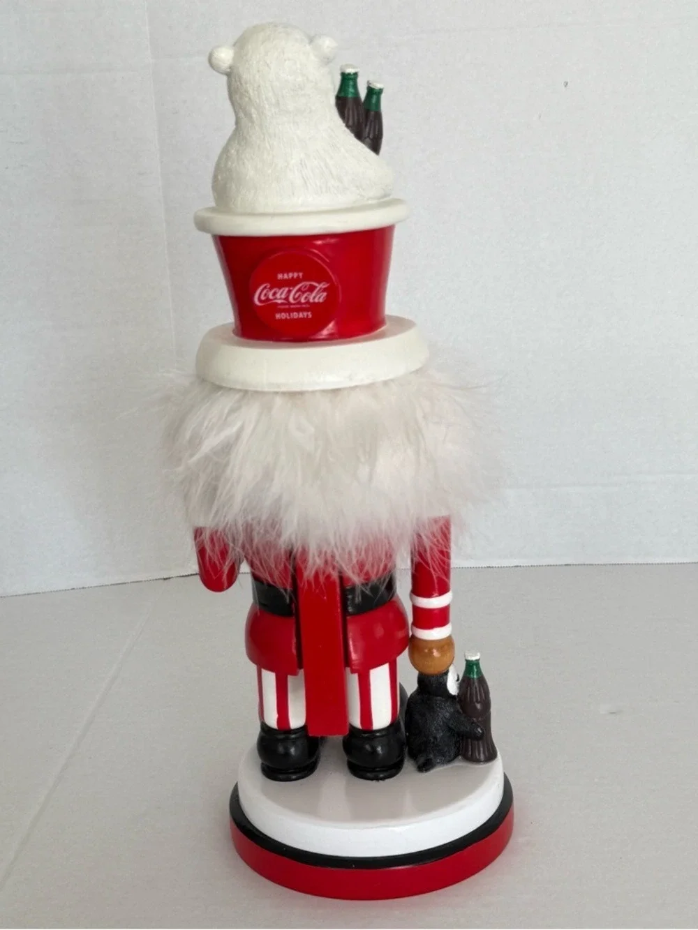 Kurt Adler Coca-Cola Hollywood Nutcracker with Polar Bear Hat 15-Inch - Picture 12 of 17